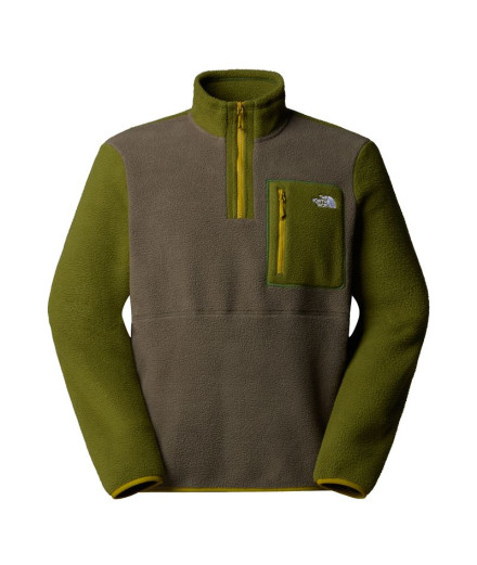 Casaco The north Face Yumiori 1/4 Zip New Taupe Verde Homem