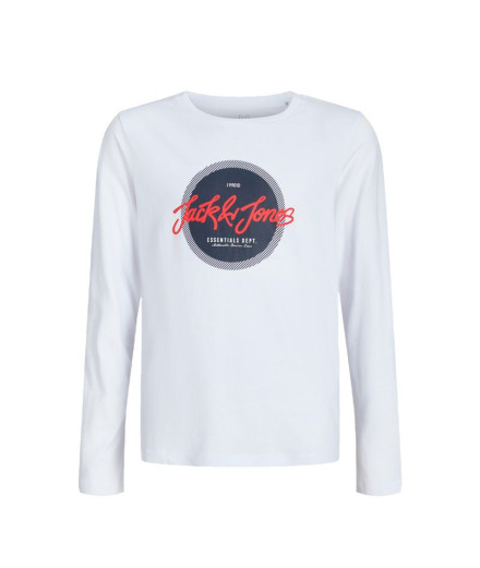 Camiseta Jack and Jones Jjurban Ls Crew Neck White Infantil