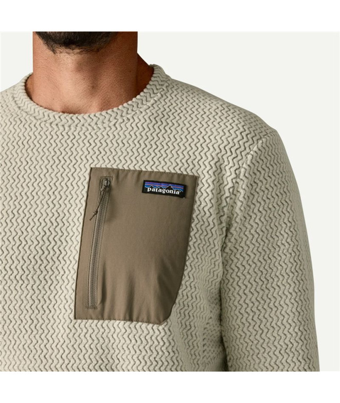 Moletom Patagonia R1 Air Crew Homem Marlow Brown