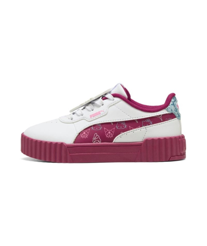 Zapatillas Puma Carina 3.0 Hk&Fr 2 P White-Be Niña