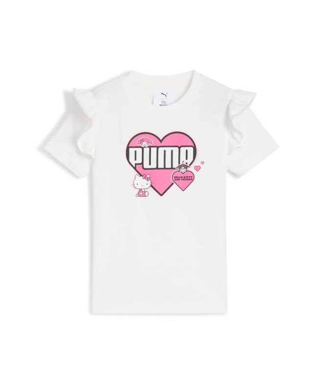 Camiseta Puma X Hello Kitty &, White,D/I98 Niña