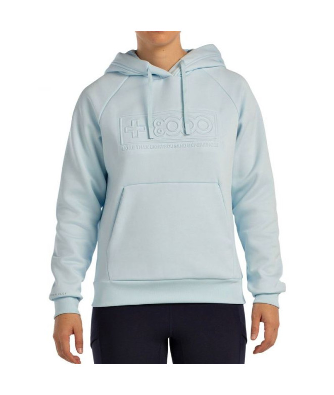 Sudadera de Montaña + 8000 Elin Mujer Azul Pastel
