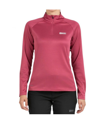 Camiseta de Montanha + 8000 Lua Mulher Vinho Rosé