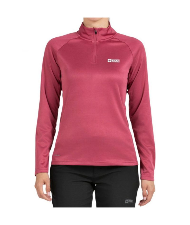Camiseta de Montaña + 8000 Lua Mujer Vino Rosado