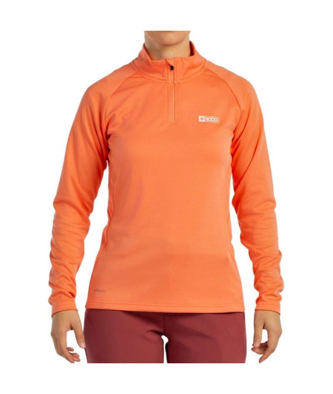 Camiseta de Montaña + 8000 Lua Mujer Naranja