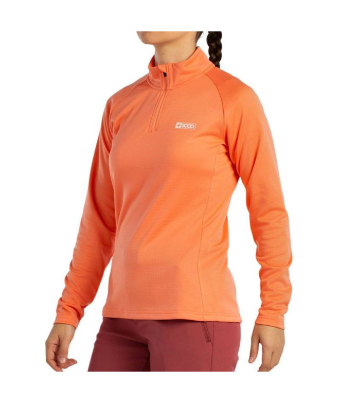 Camiseta de Montanha + 8000 Lua Mulher Laranja