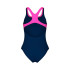 Bañador Arena Logo Swimsuit Niña Azul Oscuro/Coral
