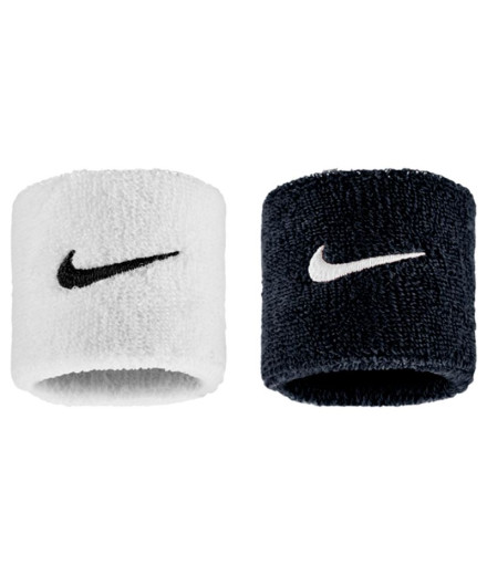Pulseira de pulso Nike Swoosh Classic Wristbands 2Pk Preto