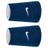 Muñequera de Fitness Nike Swoosh Classic Reversible Doublewide Wristbands 2Pk Azul