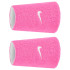 Muñequera de Fitness Nike Swoosh Classic Reversible Doublewide Wristbands 2Pk Blanco