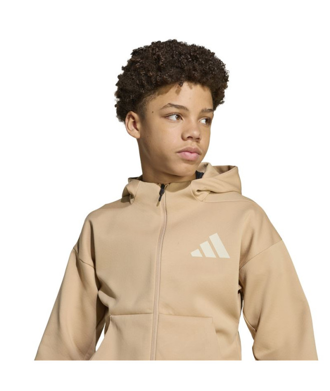 Moletom adidas Z.N.E.Fz Infantil Marrom