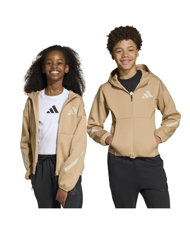 Sudadera adidas Z.N.E.Fz Infantil Marrón