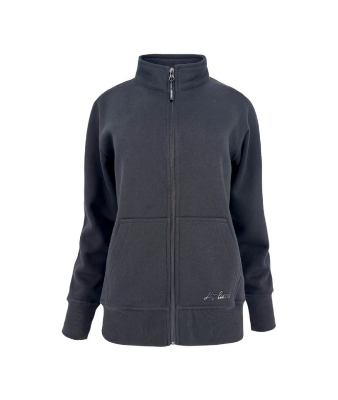 Sudadera Joluvi Team Zip Mujer Negro Negro - Negro