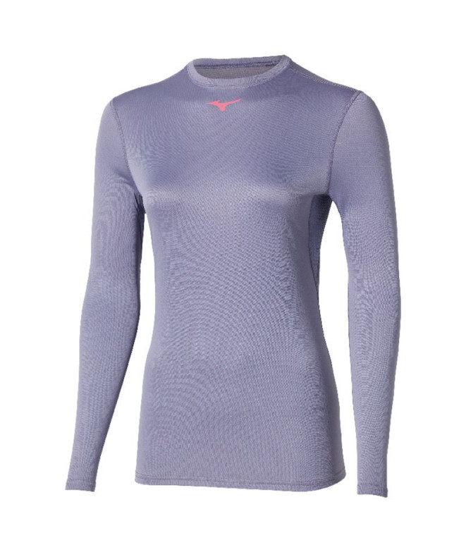 Sweat de Running Mizuno Mid Weight Crew Femme Bleu