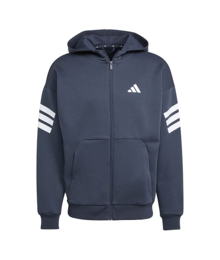 Moletom adidas Future Icons 3 Bandas Fz Homem Azul Marinho