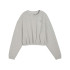 Sudadera de Fitness Puma W Cloudspun Crew,Light Gray Heathe, Mujer