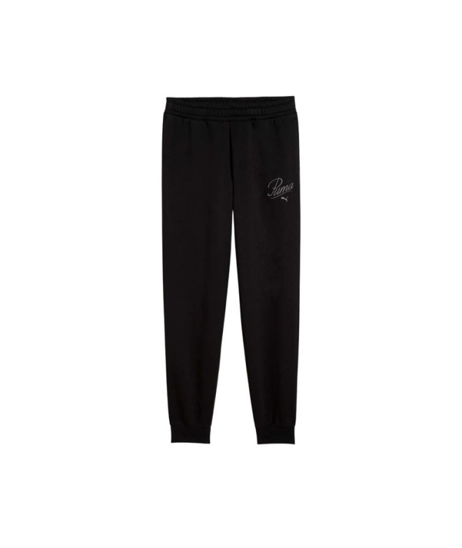 Pantalon Puma Essentials Script, Noir, Fille