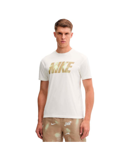 Camiseta Nike de Natação Hydroguard Bege Camiseta Nike de Natação Hydroguard Bege