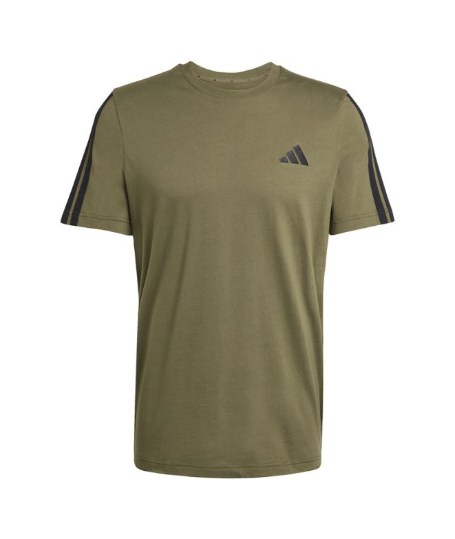 Camiseta adidas 3S Sj Homem Verde Escuro