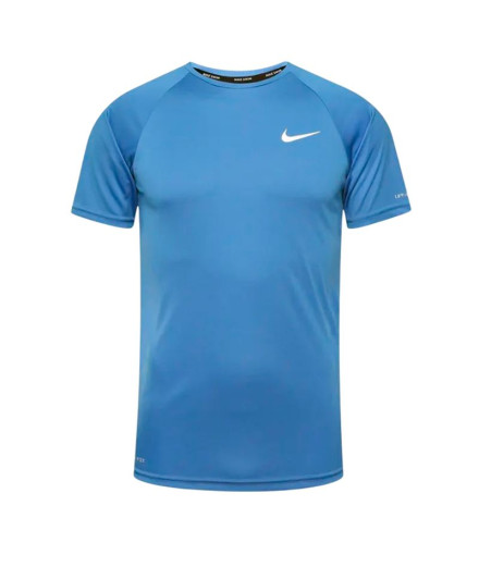 Camiseta Nike Heathered SS Hydroguard para homem Azul Camiseta Nike Heathered SS Hydroguard para homem Azul