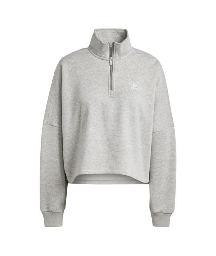 Sudadera adidas Ess Half Zip Fl Mgreyh Sudadera adidas Ess Half Zip Fl Mgreyh