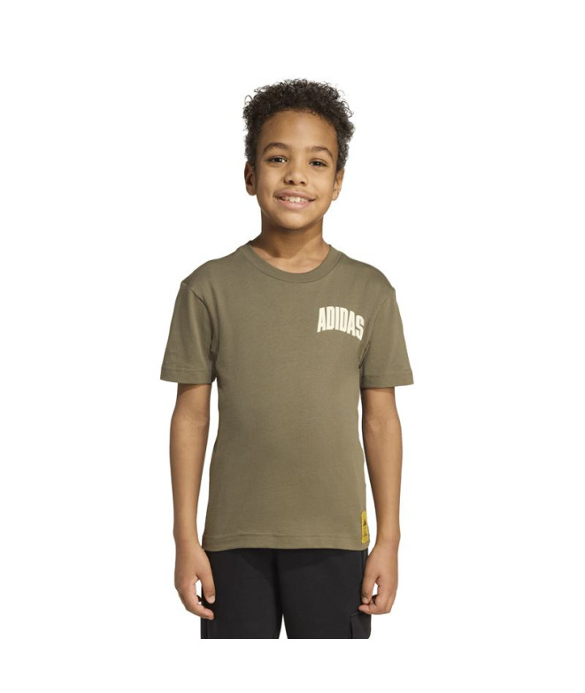 Camiseta adidas Lk Sim Infantil Verde Escuro