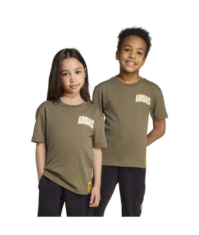 Camiseta adidas Lk Sim Infantil Verde Escuro