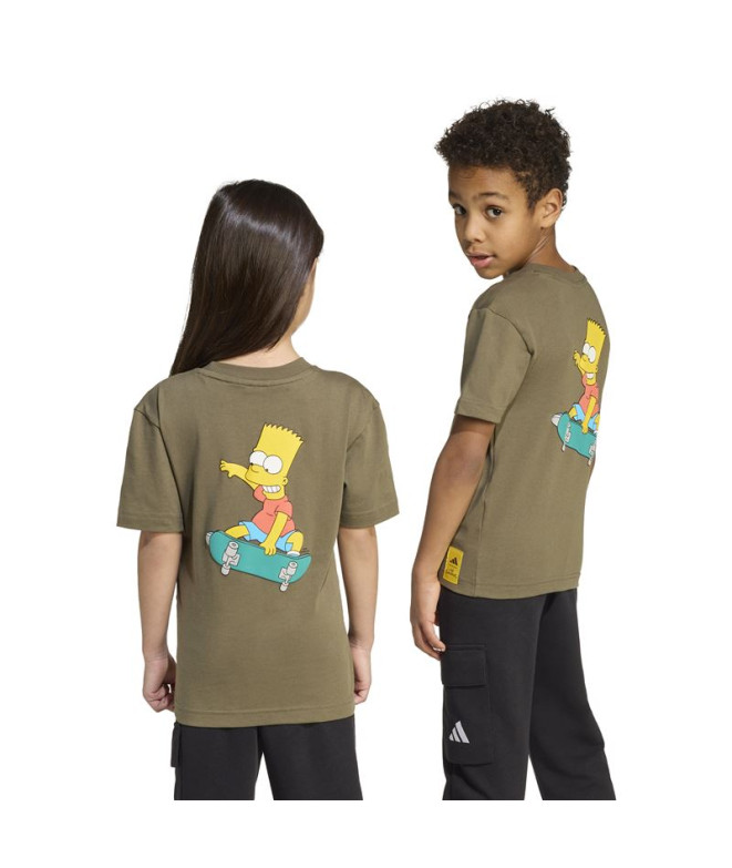 Camiseta adidas Lk Sim Infantil Verde Escuro