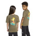Camiseta adidas Lk Sim Infantil Verde Oscuro