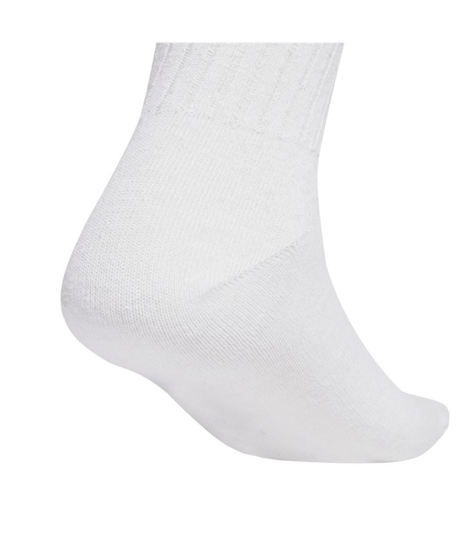 Meias adidas 3 Bandas Rib Cr S 2P Branco/Marrom