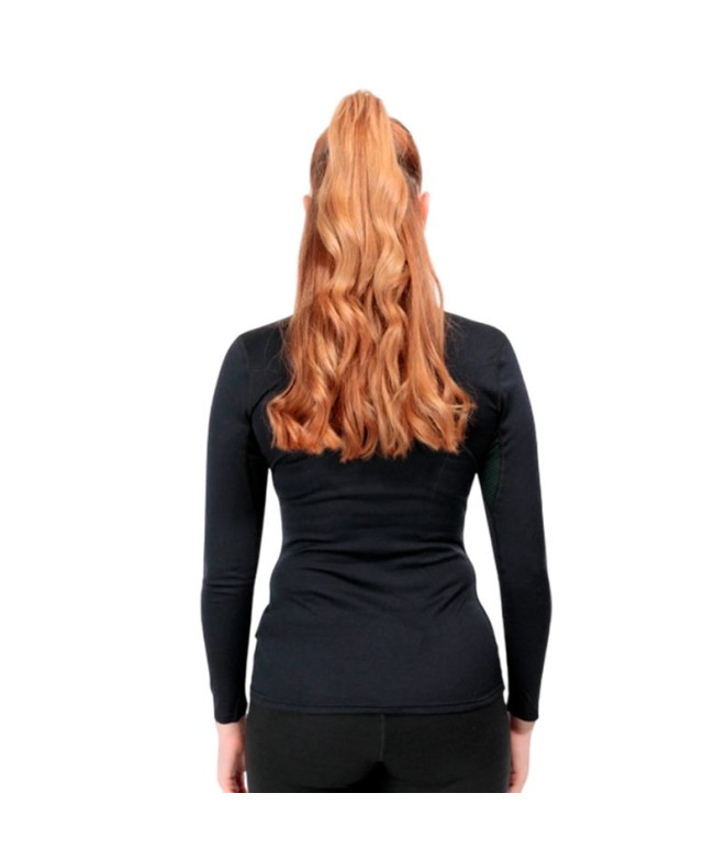 Sweat de Running Mizuno Mid Weight Crew Femme Noir