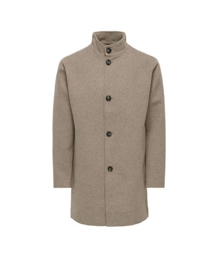 Chaqueta Only & Sons Onscharles Wool Coat Otw Hombre Greige Chaqueta Only & Sons Onscharles Wool Coat Otw Hombre Greige
