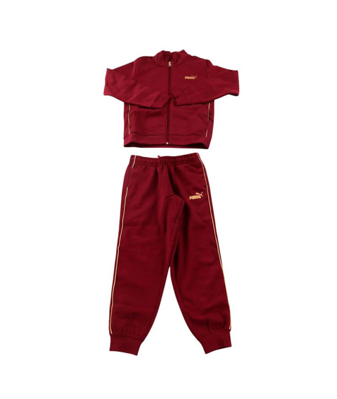 Chandal Puma Ess+ Textured Foil L Granate Niña