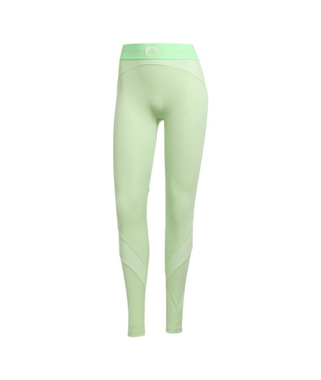 Mallas de Fitness adidas Hyg Rib 1/1 L Mujer Verde