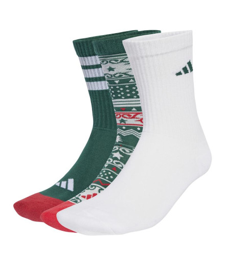 Calcetines adidas Gfx Crew 3Pp Verde/Blanco Calcetines adidas Gfx Crew 3Pp Verde/Blanco