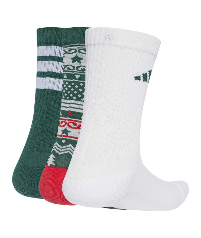 Calcetines adidas Gfx Crew 3Pp Verde/Blanco