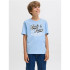 Camiseta Jack and Jones Jjelogo Ss Oneck 2 Col Chambray Blue Infantil