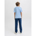Camiseta Jack and Jones Jjelogo Ss Oneck 2 Col Chambray Blue Infantil