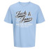Camiseta Jack and Jones Jjelogo Ss Oneck 2 Col Chambray Blue Infantil