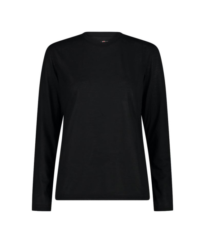 Camiseta de Montanha CMP T-Shirt Mulher Preto