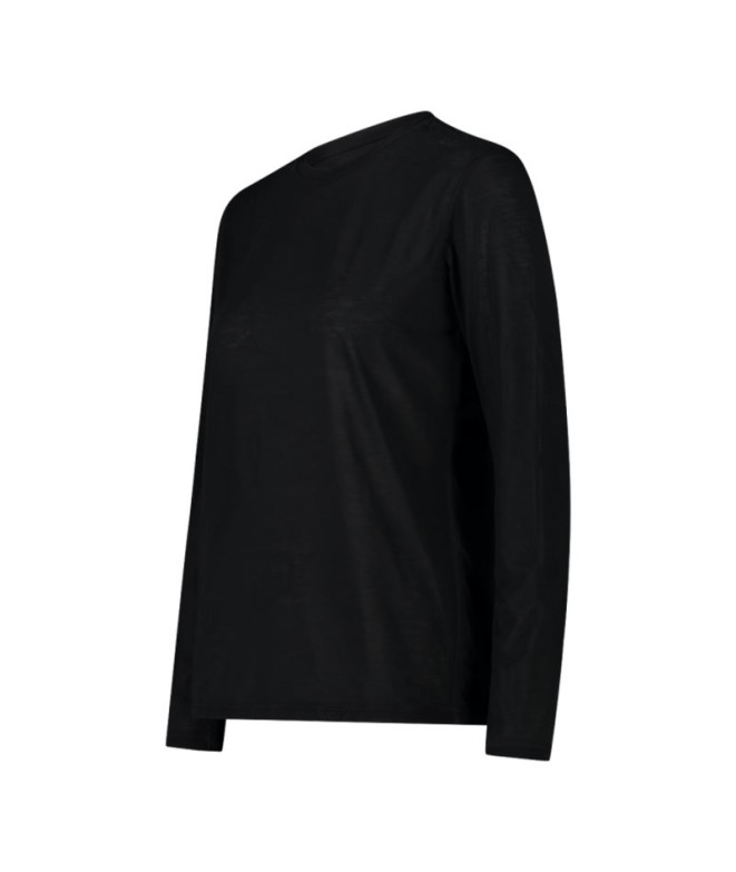 Camiseta de Montanha CMP T-Shirt Mulher Preto