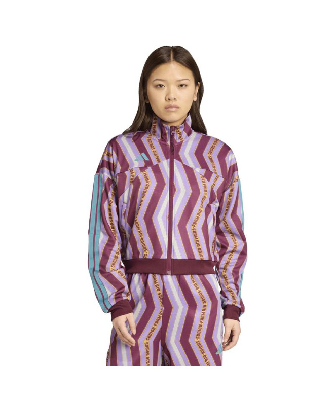 Veste de Fitness adidas Farm Tiro Tt Femme Rouge