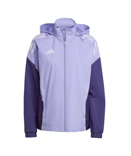 Jaqueta de Futebol adidas Tiro25C Aw Jktw Mulher Roxo Jaqueta de Futebol adidas Tiro25C Aw Jktw Mulher Roxo