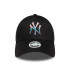 Casquette New Era 9FORTY New York Yankees avec logo métallique de la MLB Femme Noir