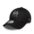 Casquette New Era 9FORTY New York Yankees avec logo métallique de la MLB Femme Noir