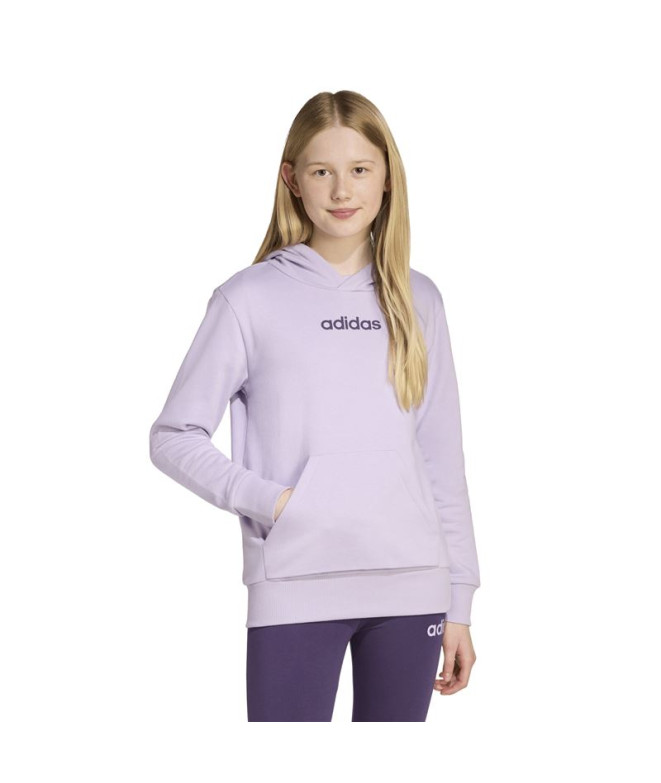 Moletom adidas Linear Fleece Hd Infantil Lilás