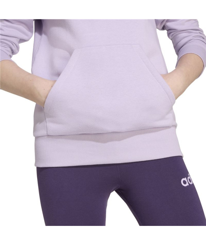 Moletom adidas Linear Fleece Hd Infantil Lilás