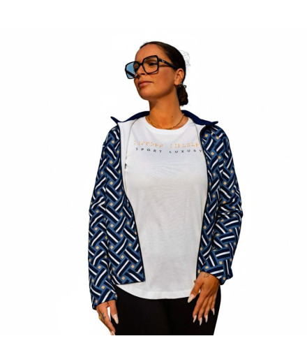 Veste Luxury Géométrie Costadillos Marine