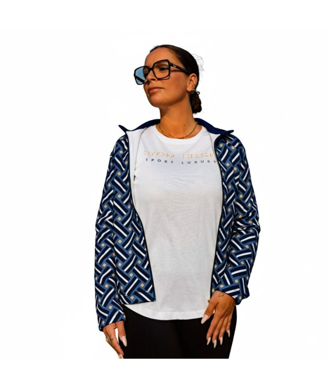 Veste Luxury Géométrie Costadillos Marine