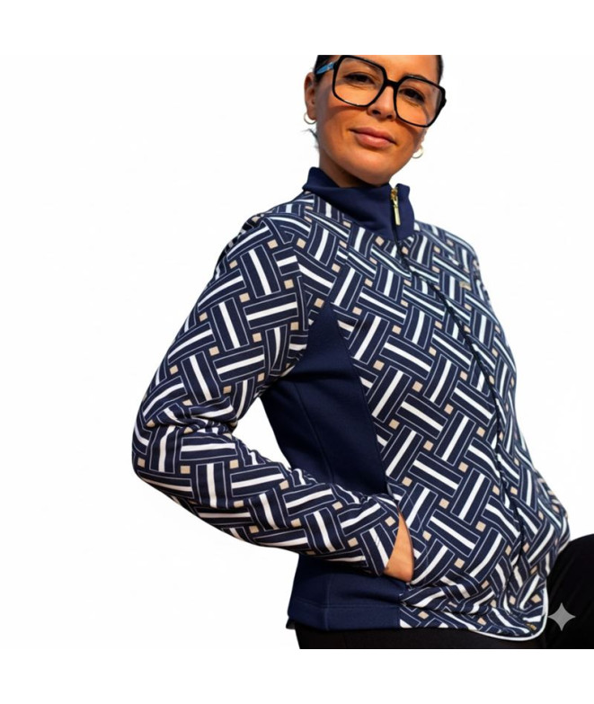 Veste Luxury Géométrie Costadillos Marine